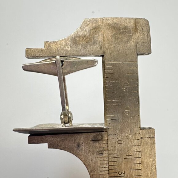 Antique Sterling Silver 925 Siam Dancing Girls Cufflinks Size 0.75" Length - Picture 10 of 11